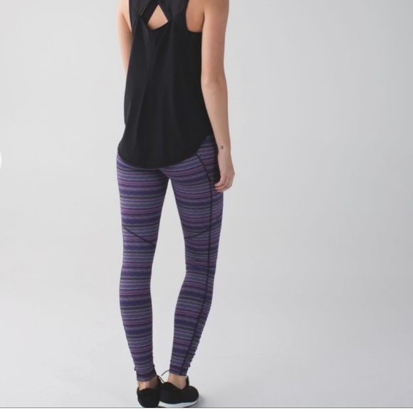 lululemon athletica Pants - Lululemon Womens Speed Tight IV Size 4 Violet Purple Space Dye Twist Leggings